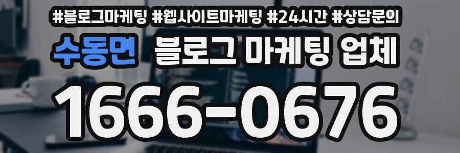 수동면 블로그 마케팅 업체