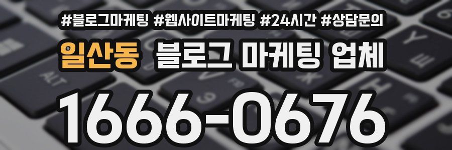 일산동 블로그 마케팅 업체