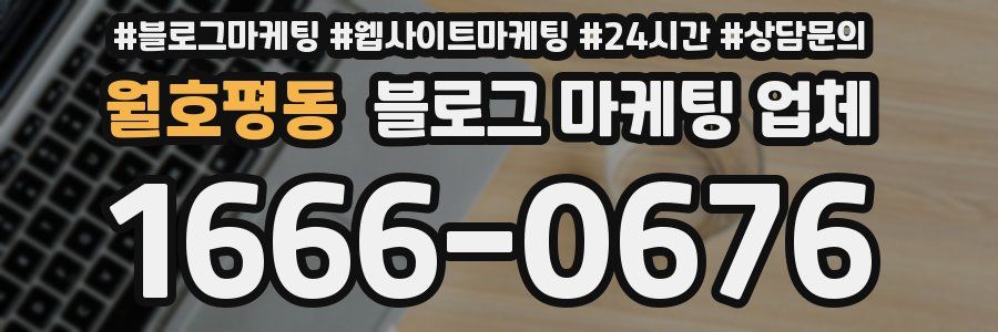 월호평동 블로그 마케팅 업체