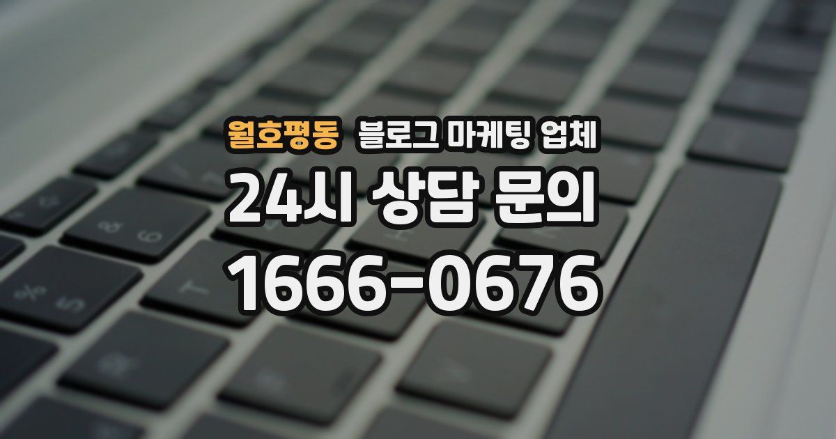 월호평동 블로그 마케팅 업체