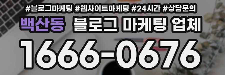 백산동 블로그 마케팅 업체