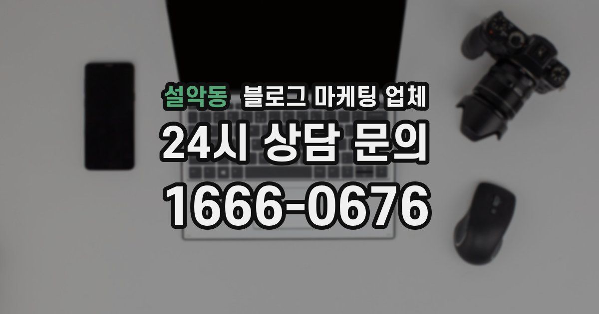 설악동 블로그 마케팅 업체