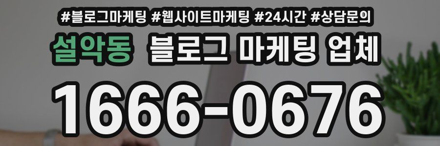 설악동 블로그 마케팅 업체