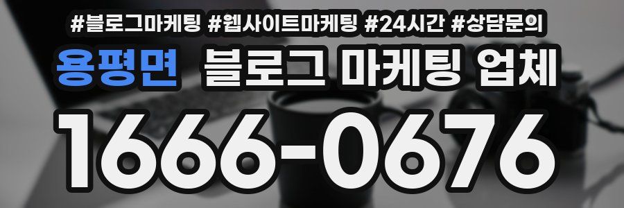 용평면 블로그 마케팅 업체