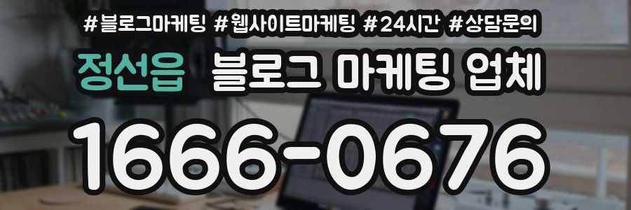 정선읍 블로그 마케팅 업체