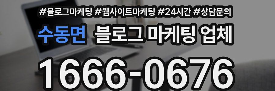 수동면 블로그 마케팅 업체