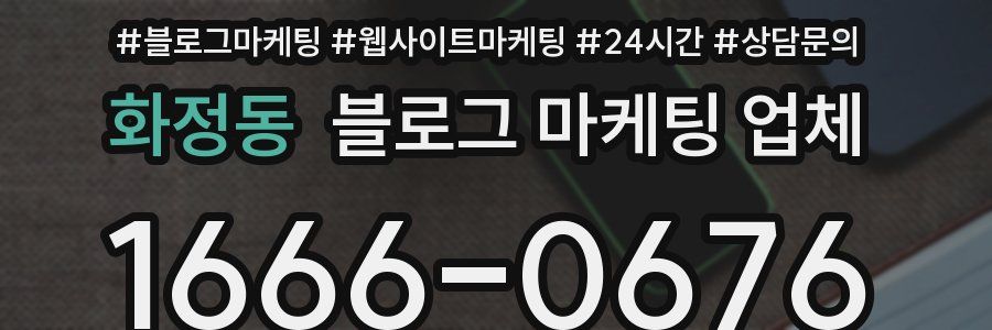 화정동 블로그 마케팅 업체