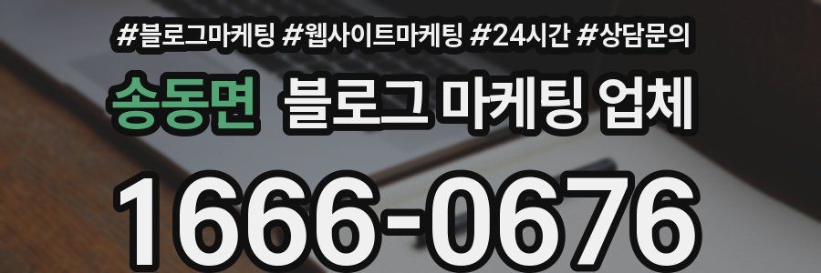 송동면 블로그 마케팅 업체