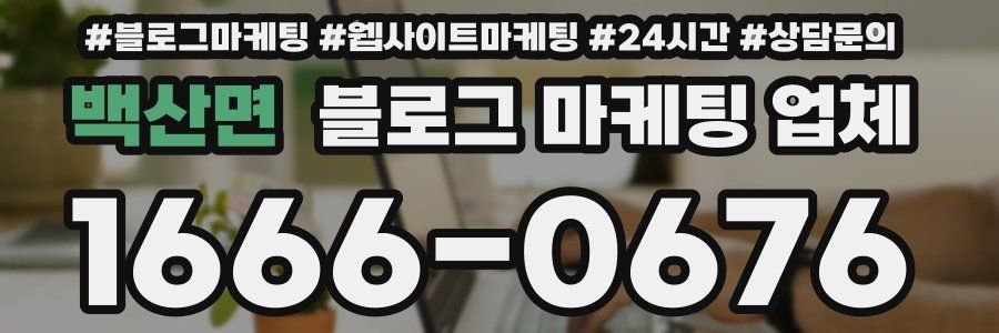 백산면 블로그 마케팅 업체