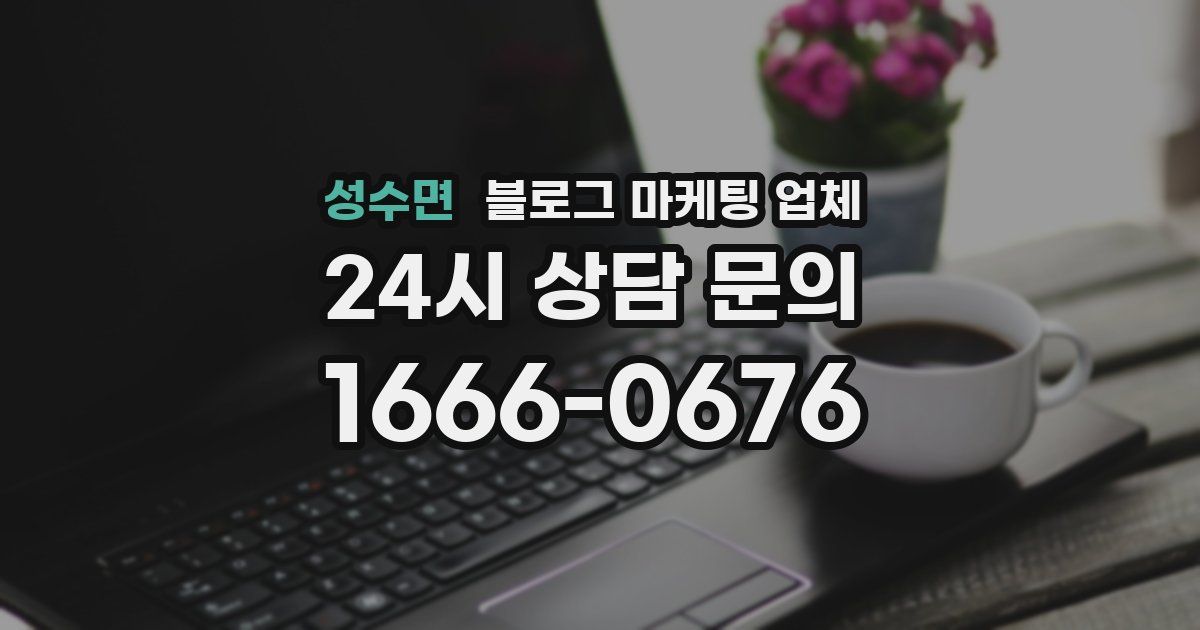 성수면 블로그 마케팅 업체