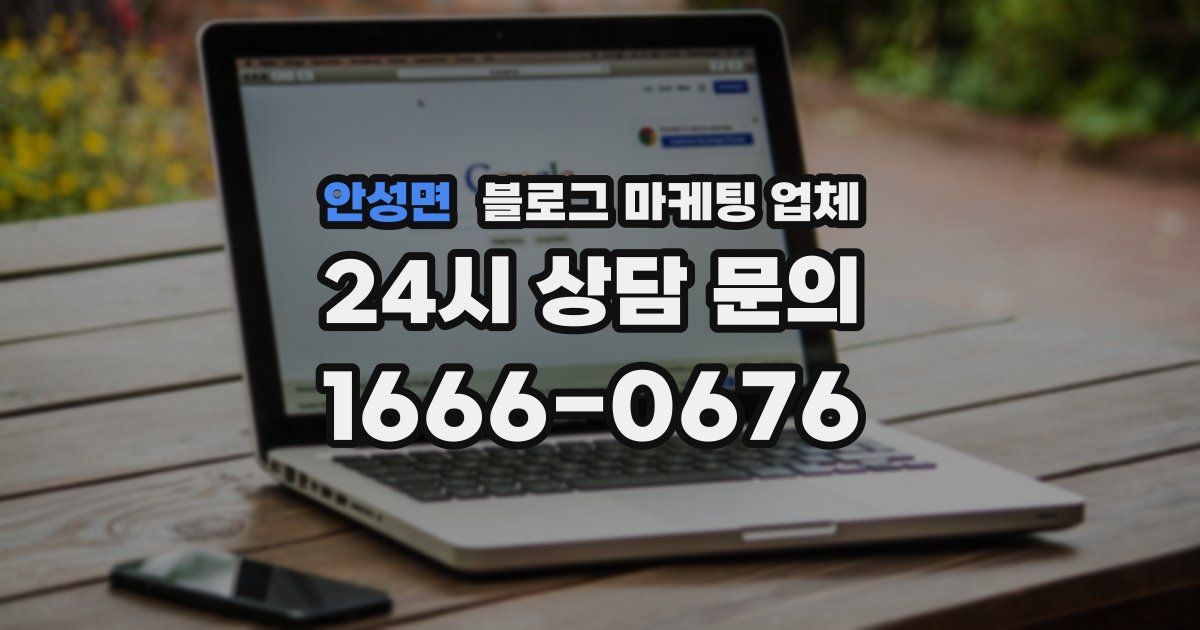 안성면 블로그 마케팅 업체
