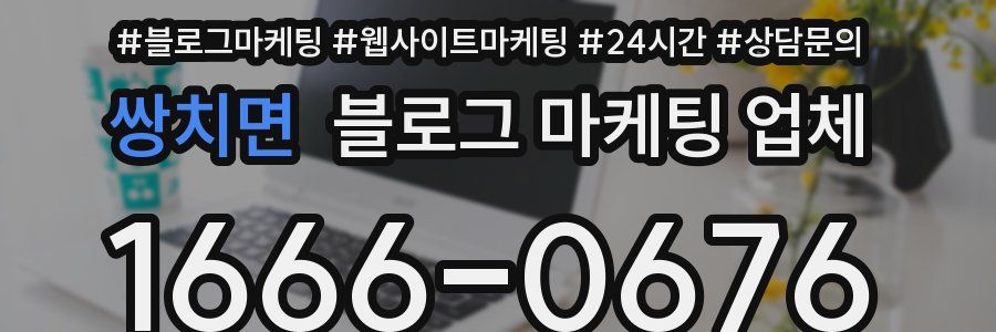 쌍치면 블로그 마케팅 업체