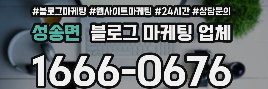 성송면 블로그 마케팅 업체