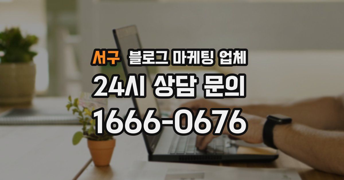 서구 블로그 마케팅 업체