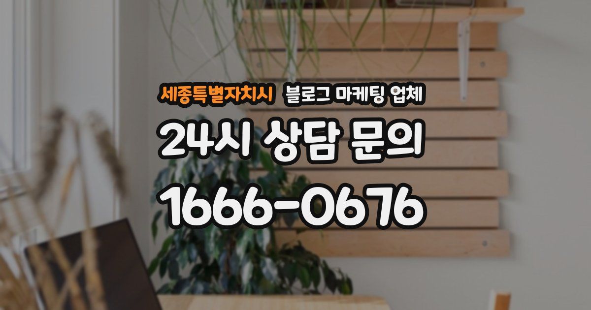 세종특별자치시 블로그 마케팅 업체