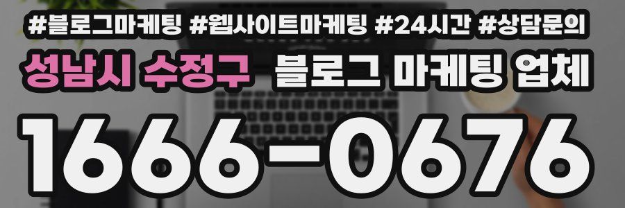 성남시 수정구 블로그 마케팅 업체