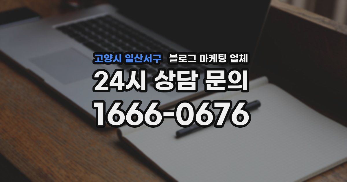 고양시 일산서구 블로그 마케팅 업체