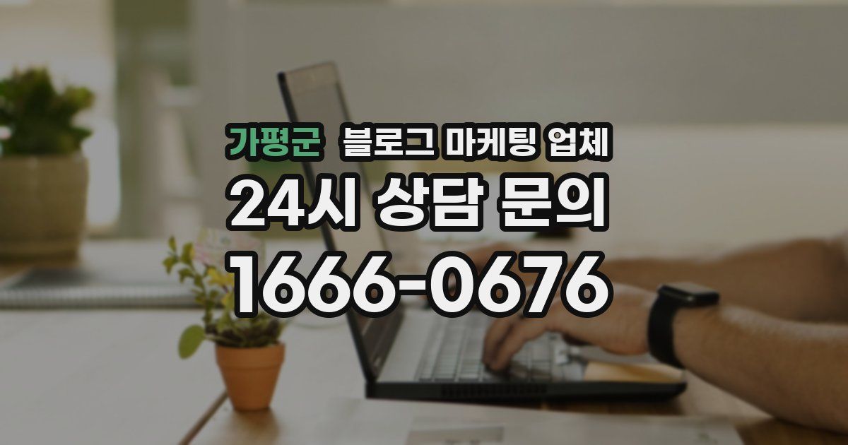 가평군 블로그 마케팅 업체