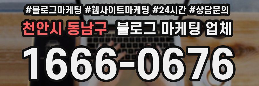 천안시 동남구 블로그 마케팅 업체
