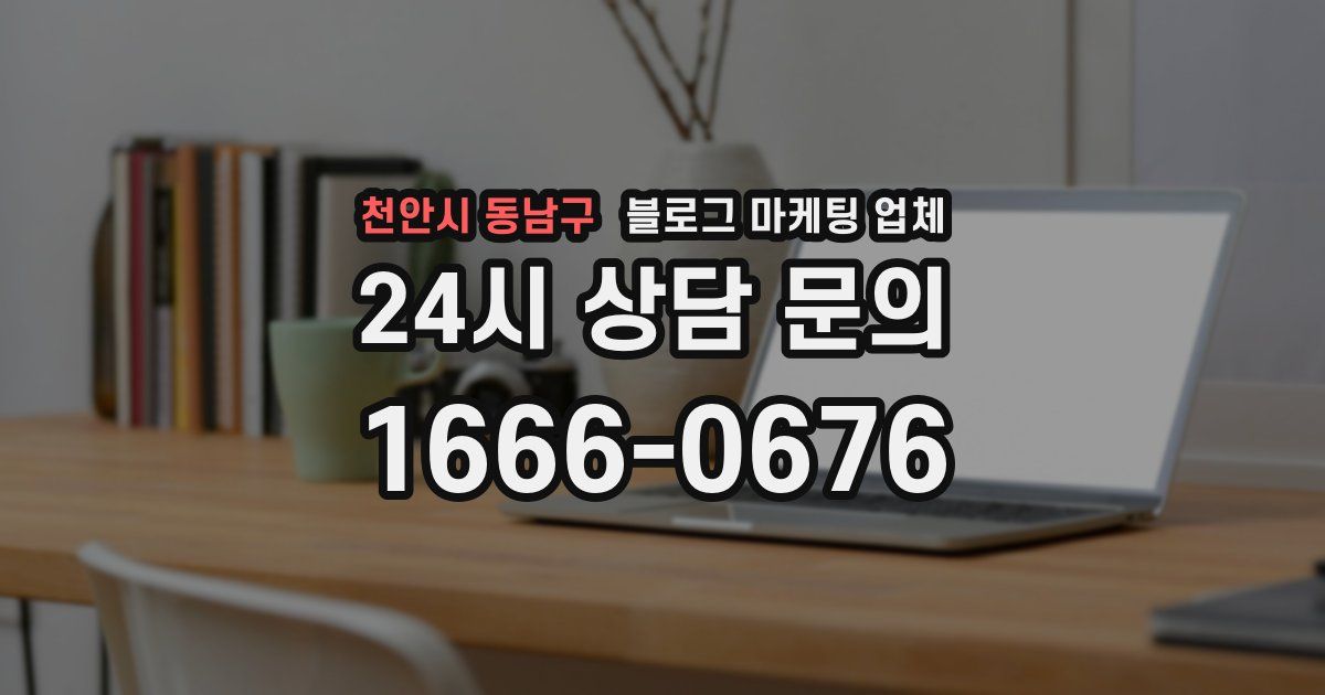 천안시 동남구 블로그 마케팅 업체