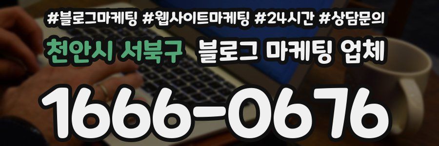 천안시 서북구 블로그 마케팅 업체