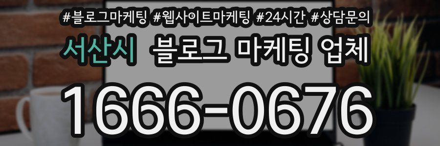 서산시 블로그 마케팅 업체