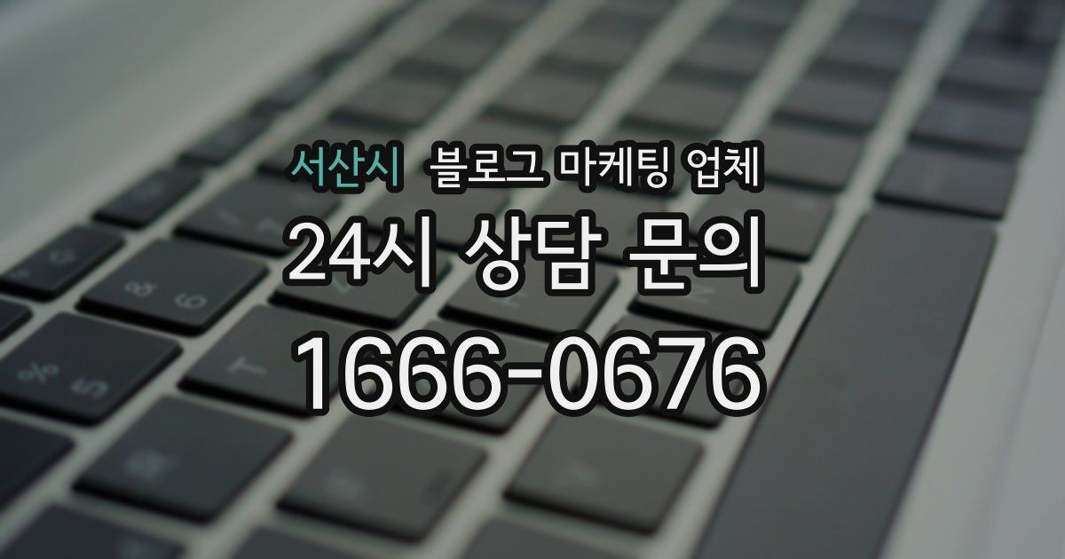 서산시 블로그 마케팅 업체
