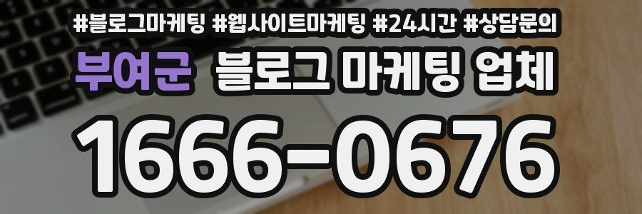 부여군 블로그 마케팅 업체