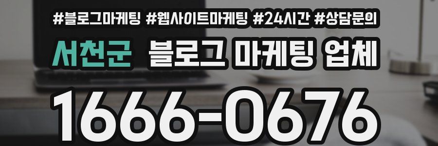 서천군 블로그 마케팅 업체
