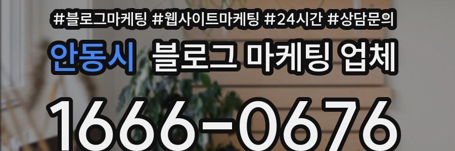 안동시 블로그 마케팅 업체