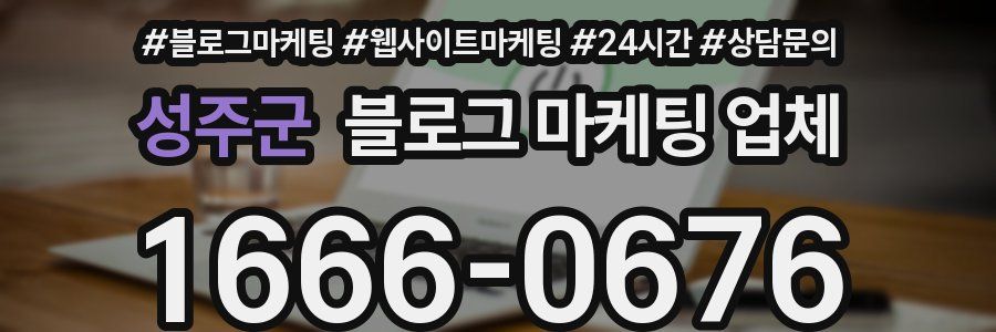 성주군 블로그 마케팅 업체