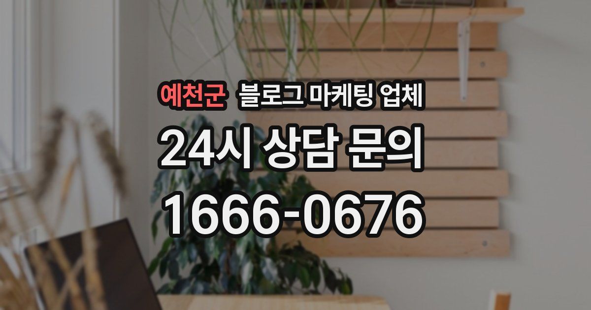 예천군 블로그 마케팅 업체