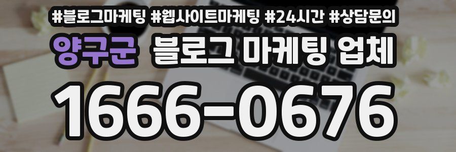양구군 블로그 마케팅 업체