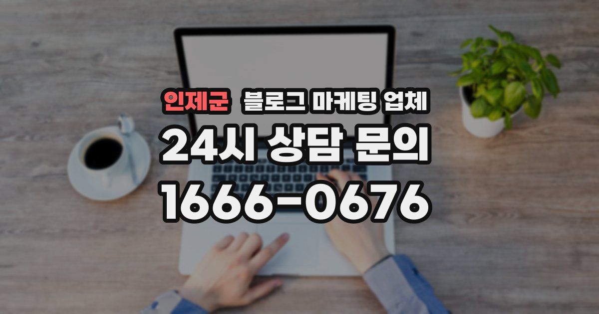 인제군 블로그 마케팅 업체