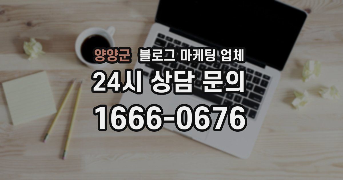 양양군 블로그 마케팅 업체