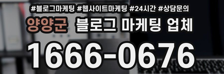 양양군 블로그 마케팅 업체