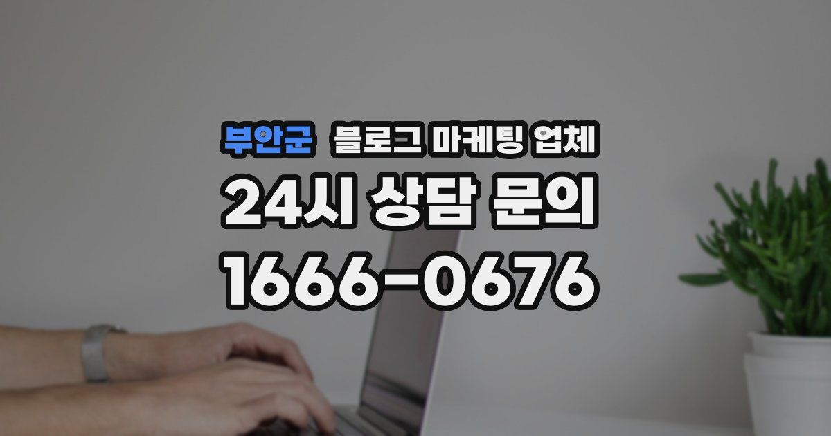 부안군 블로그 마케팅 업체