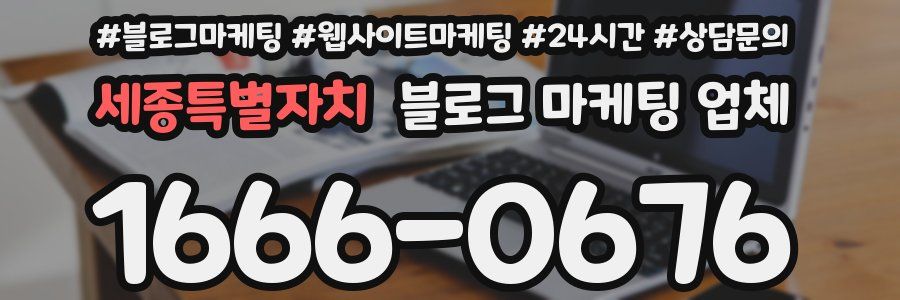 세종특별자치 블로그 마케팅 업체