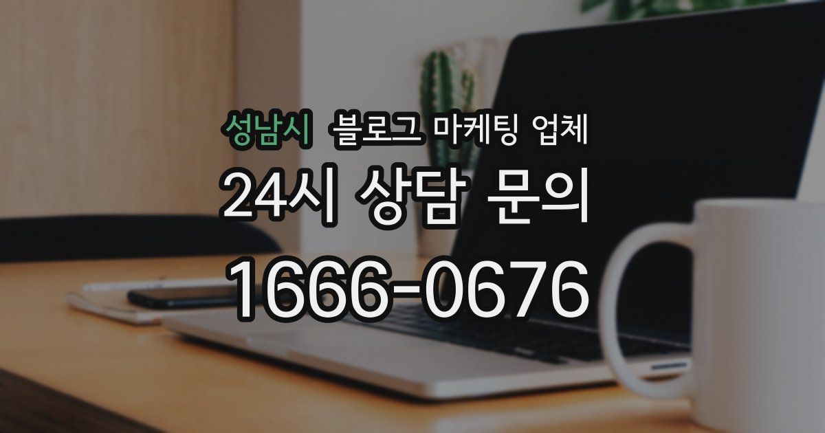 성남시 블로그 마케팅 업체