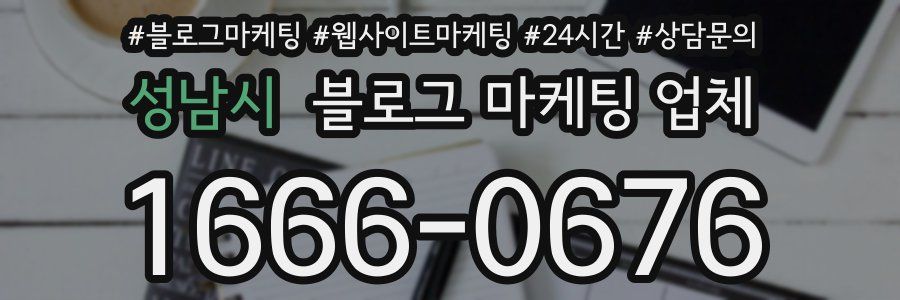 성남시 블로그 마케팅 업체