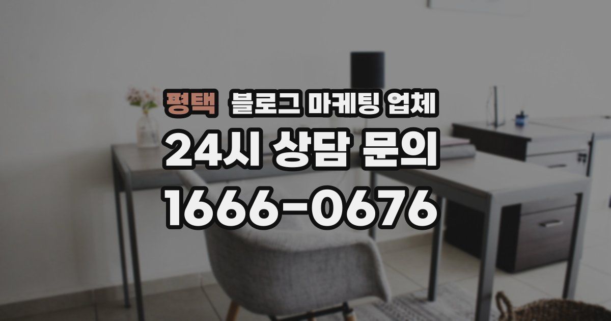 평택 블로그 마케팅 업체