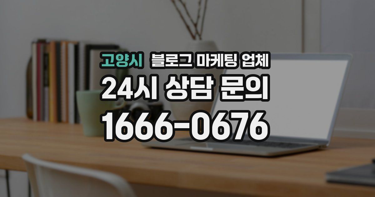 고양시 블로그 마케팅 업체