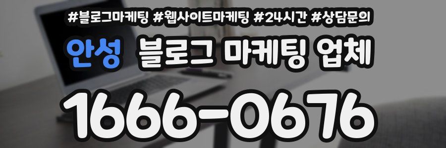안성 블로그 마케팅 업체