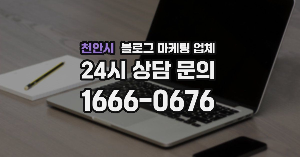 천안시 블로그 마케팅 업체