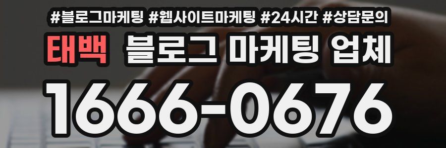 태백 블로그 마케팅 업체