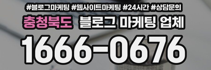 충청북도 블로그 마케팅 업체