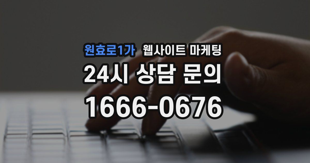 원효로1가 웹사이트 마케팅