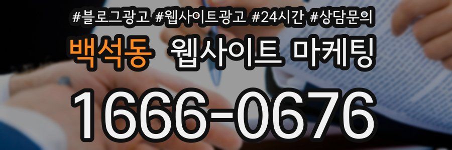 백석동 웹사이트 마케팅