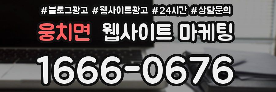 웅치면 웹사이트 마케팅