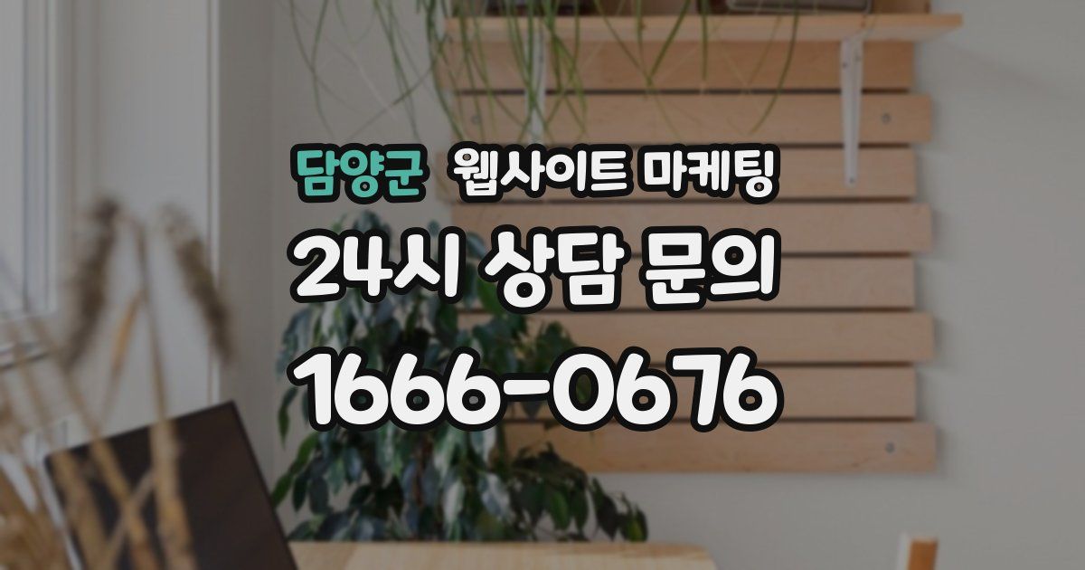 담양군 웹사이트 마케팅